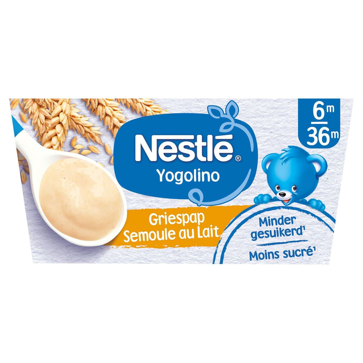 Nestlé Yogolino Semoule au Lait 6M - 36M 4 x 100 g