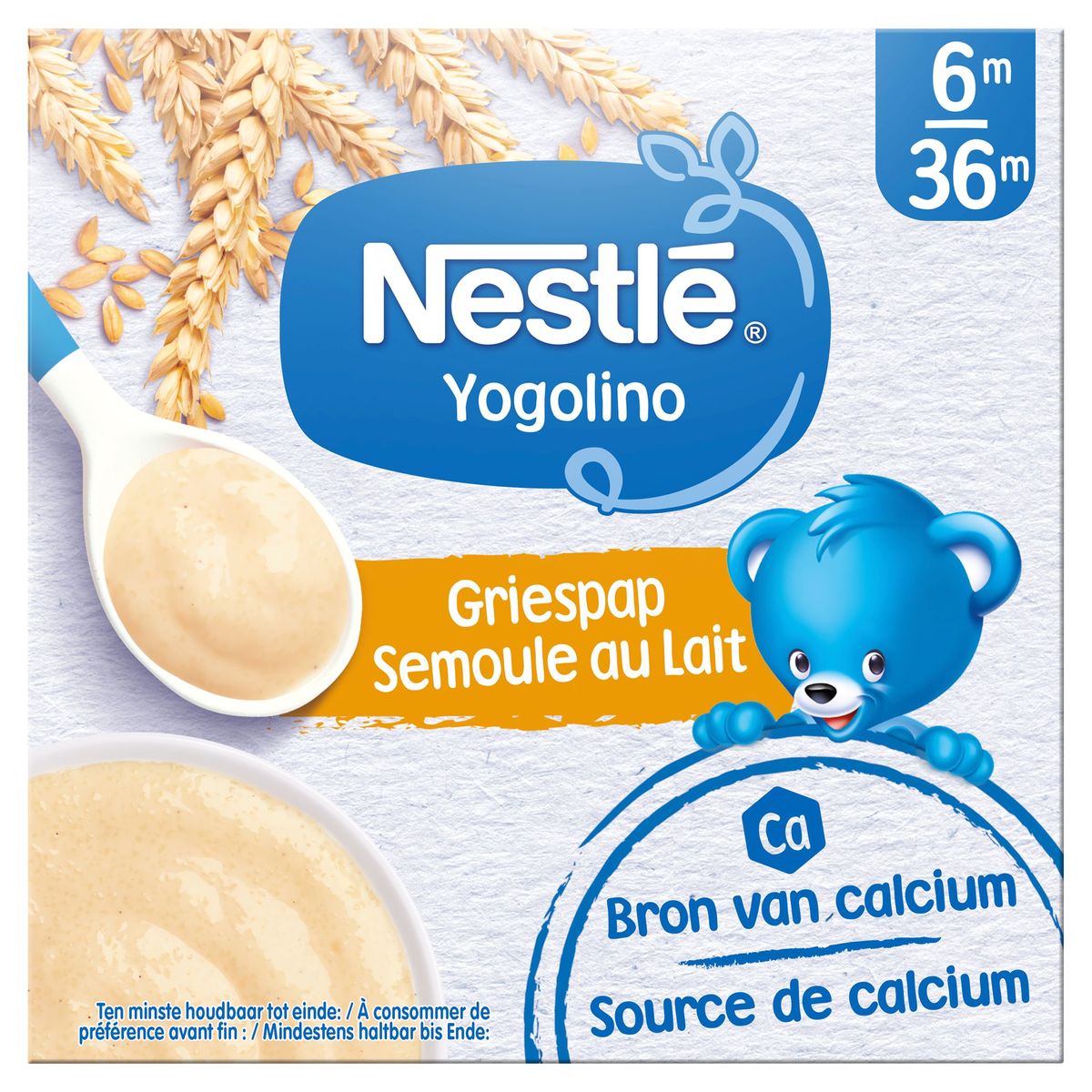 Nestlé Yogolino Laitage Semoule au Lait dès 6 mois 4x100g