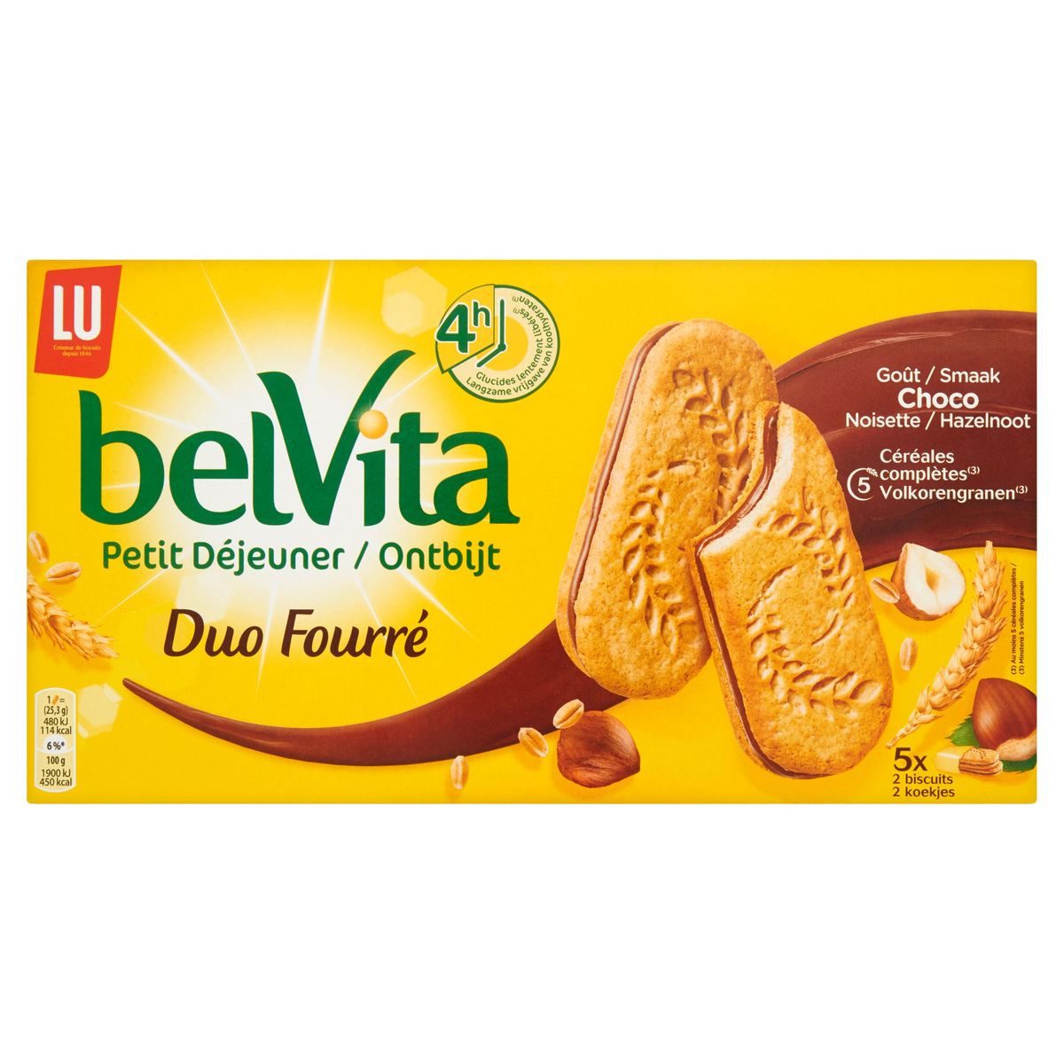 BelVita Duo Fourré Ontbijtkoeken Chocolade 253 g