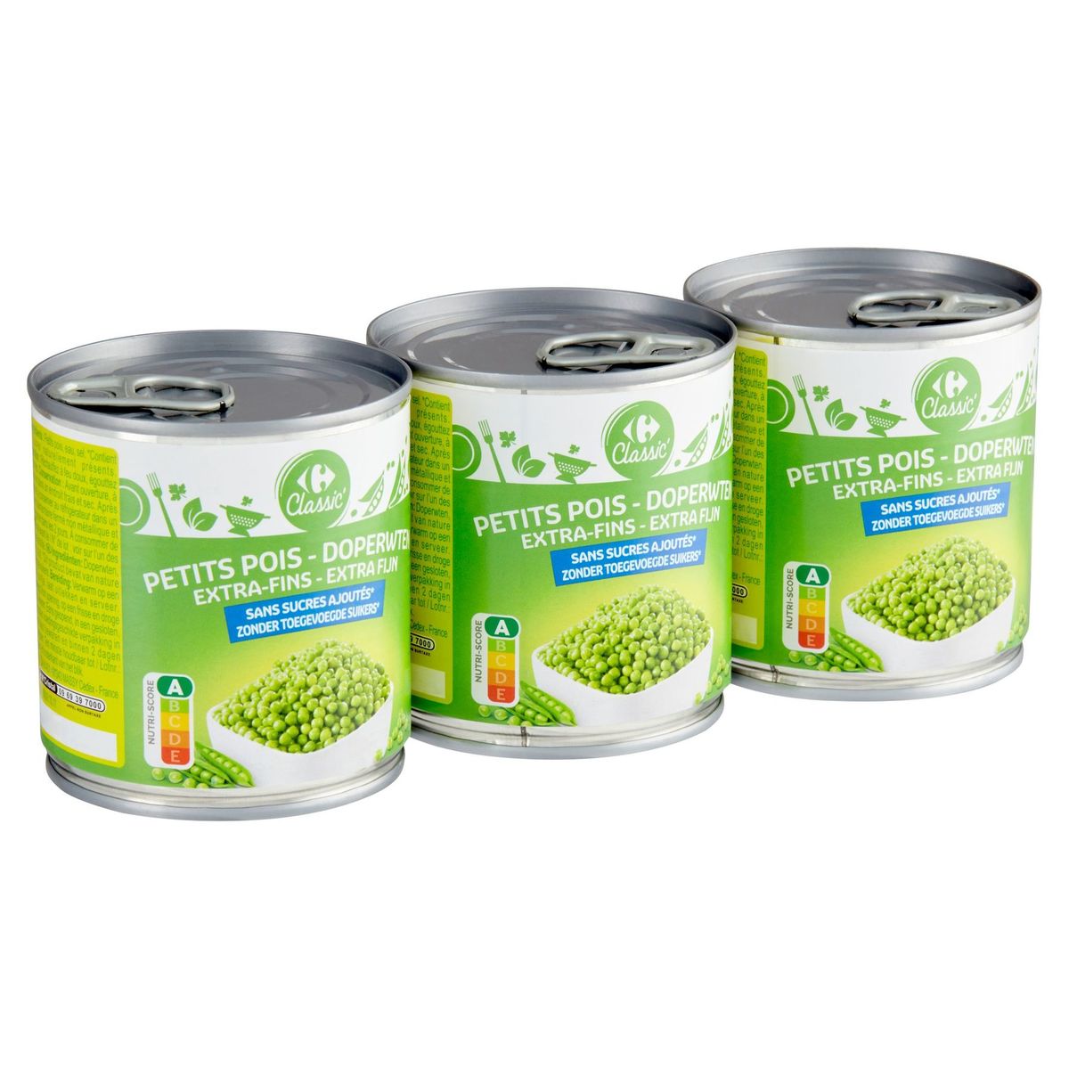 Carrefour Classic' Petits Pois Extra Fins 3 x 200 g