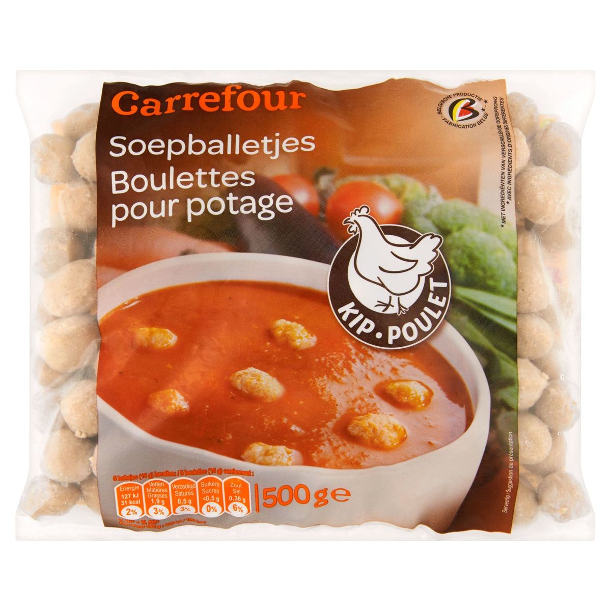 Carrefour Boulettes pour Potage Poulet 500 g