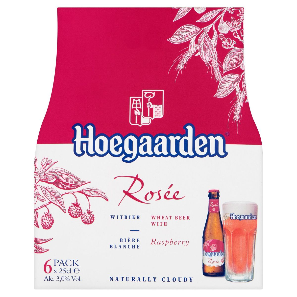Hoegaarden Rosée Witbier met Frambozen Flessen 6 x 25 cl