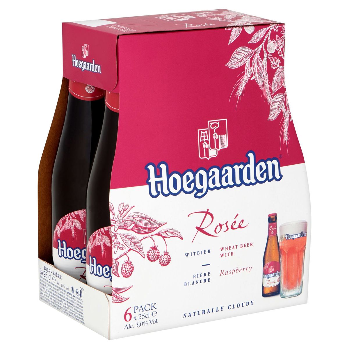 Hoegaarden Rosée Witbier met Frambozen Flessen 6 x 25 cl
