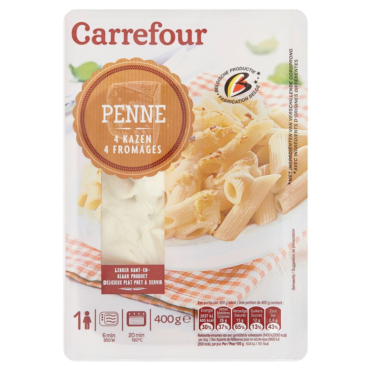 Carrefour Penne 4 Fromages 400 g