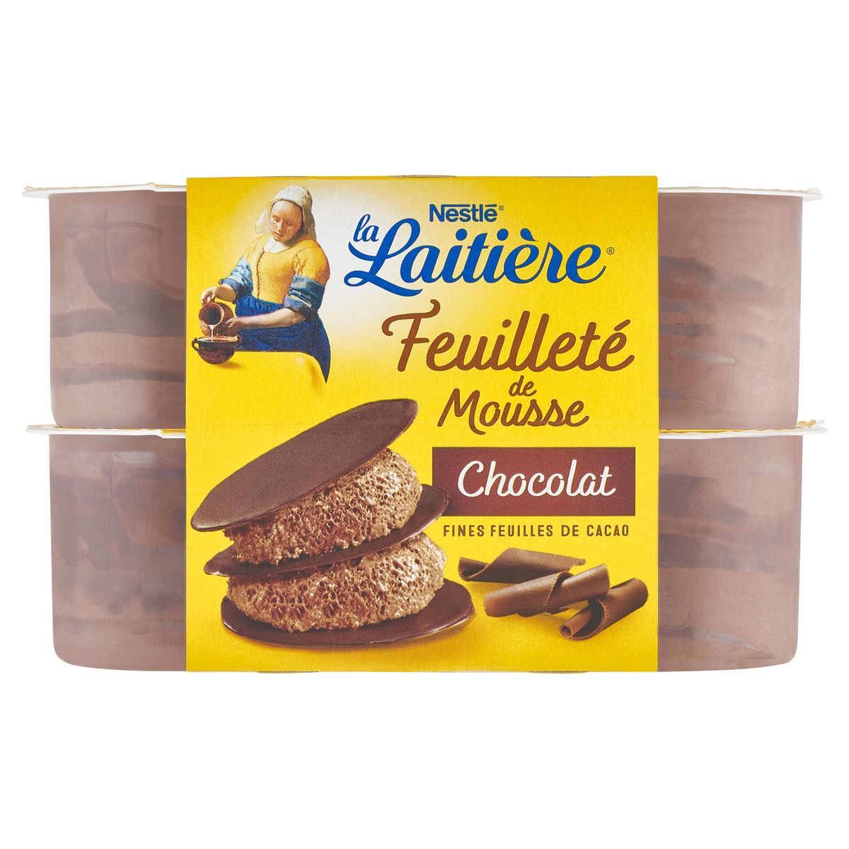 La Laitière Feuilleté de Mousse Chocolade 4 x 57 g
