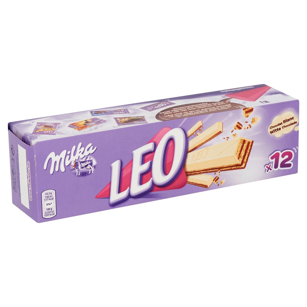 Milka LEO LEA Chocolade Koeken Witte Chocolade 12 Repen 400 g