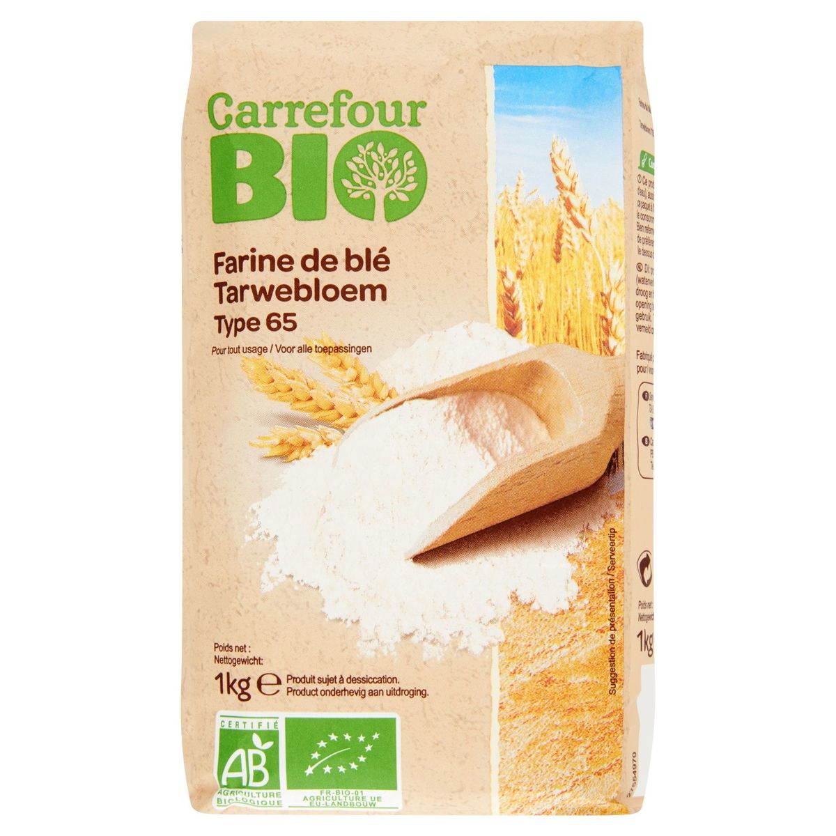 Carrefour Bio Farine de Blé Type 65 1 kg