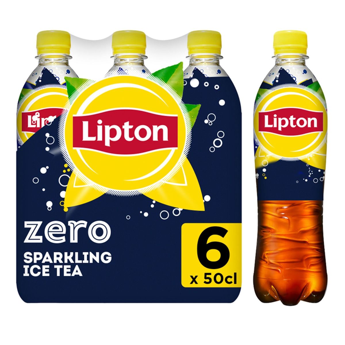 Lipton Iced Tea Thé Glacé Pétillant Original Zero Sans sucre 6x50cl