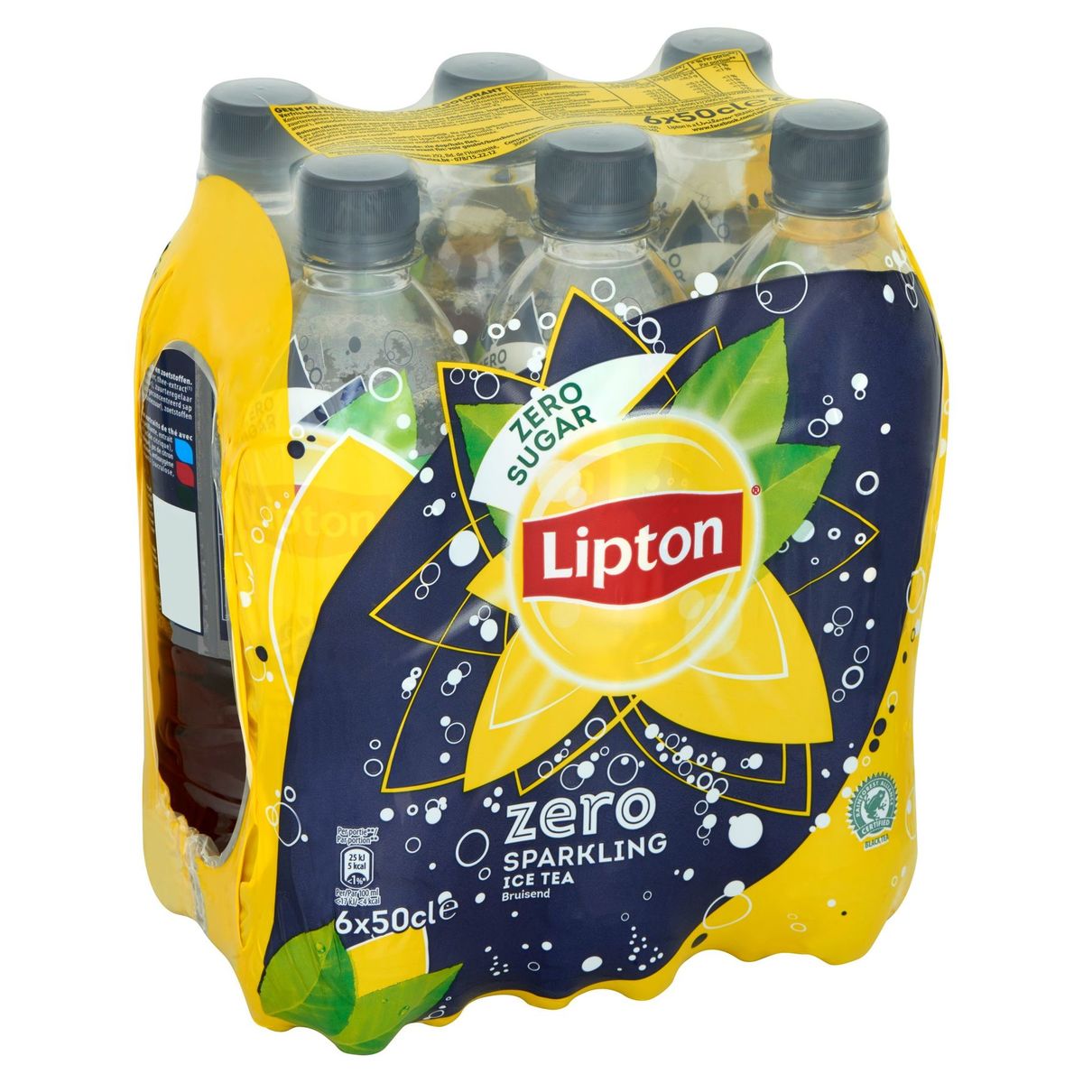 Lipton Iced Tea  Bruisende Ijsthee Original Zero Zonder suiker 6x50cl