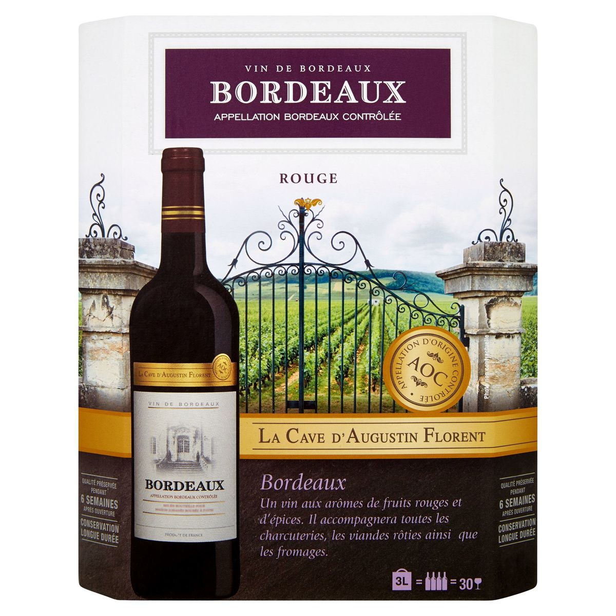 Frankrijk Bordeaux Caves D'augustin Florent Rood Bag in Box