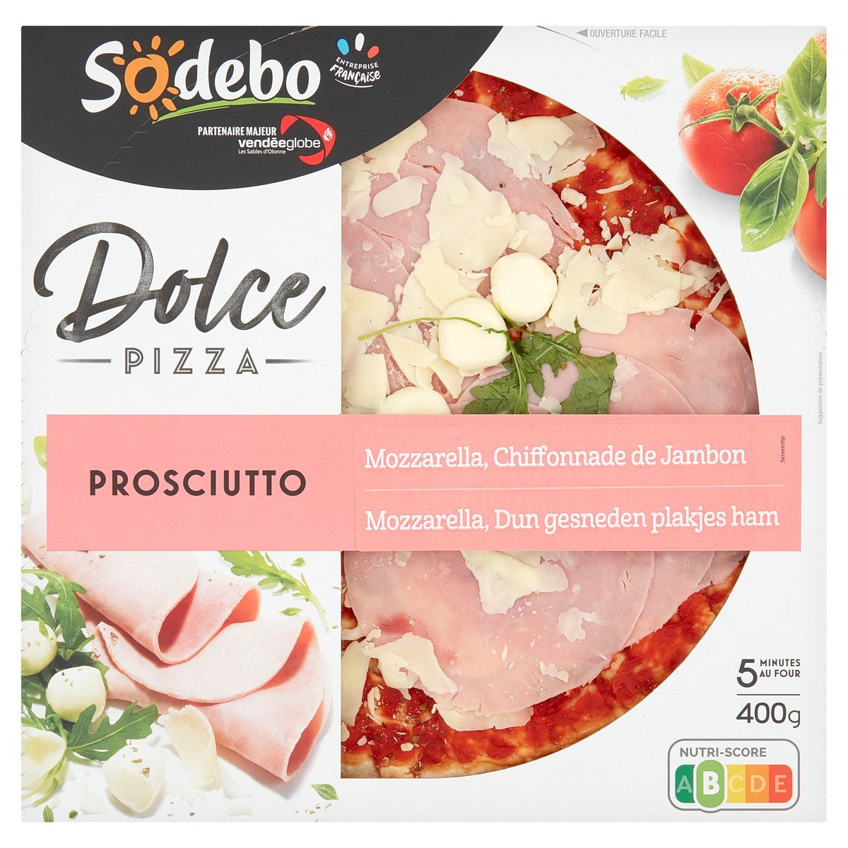 Sodebo Prosciutto Mozzarella, Dun Gesneden Plakjes Ham 400 g