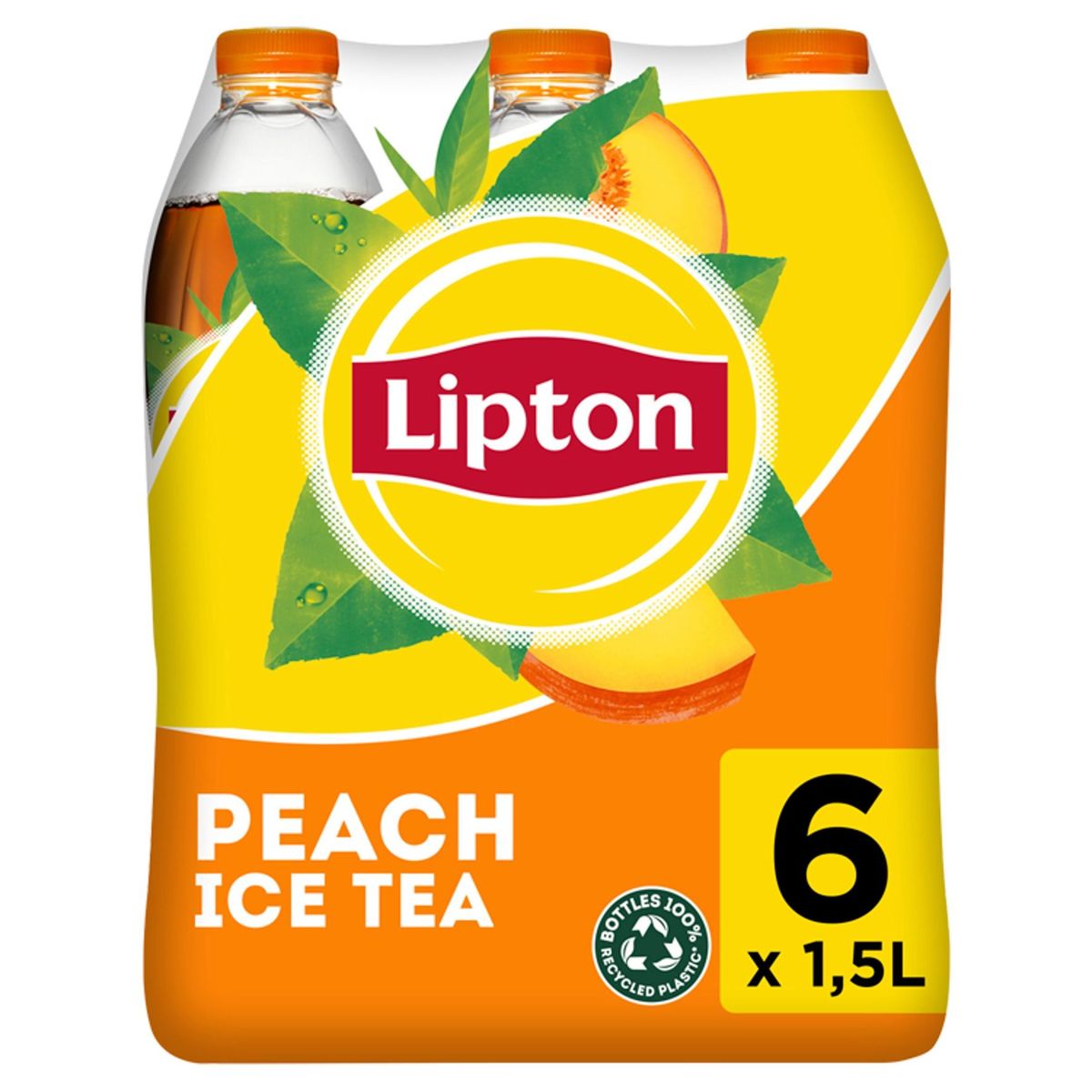 Lipton Iced Tea  Non Pétillant Thé Glacé Pêche 6 x 1.5 L