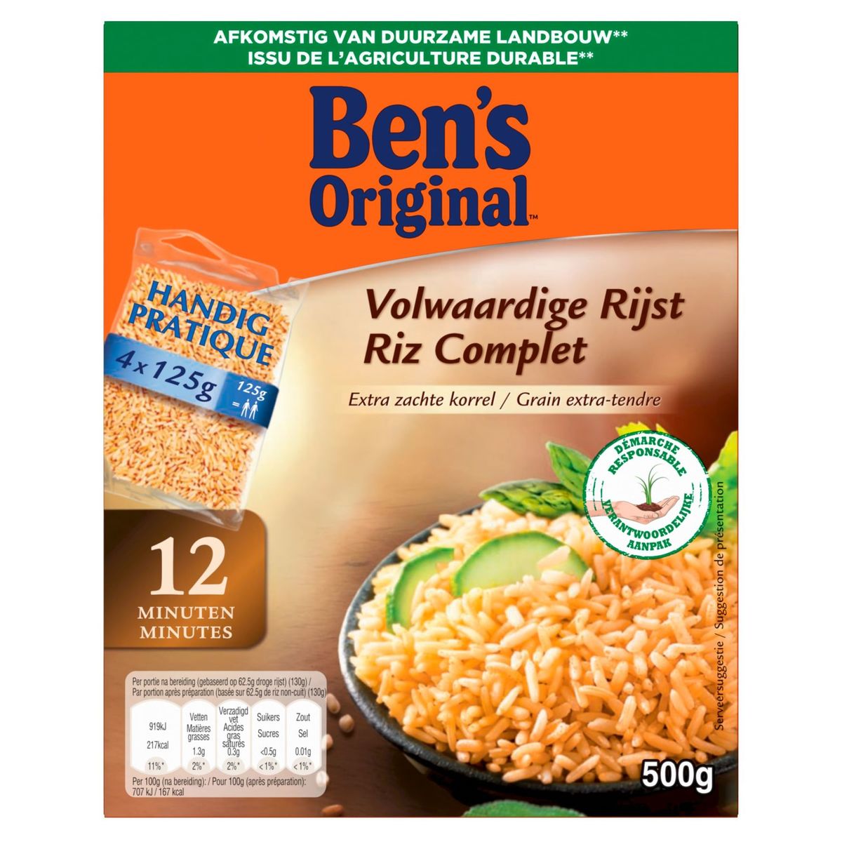 Ben's Original Volwaardige Rijst 4 x 125 g