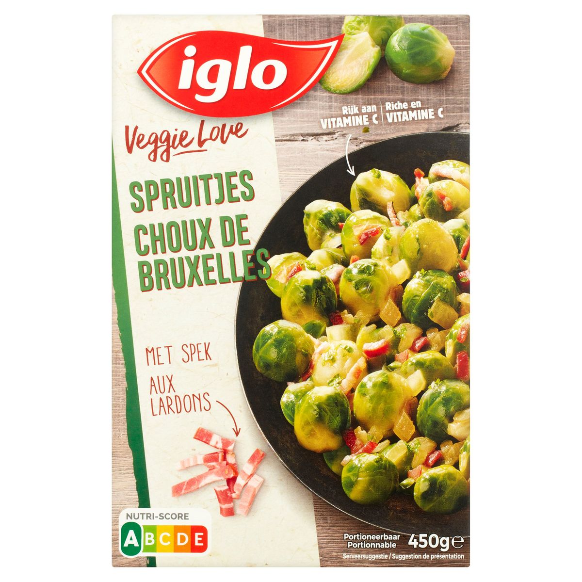 Iglo Veggie Love Choux de Bruxelles aux Lardons 450 g
