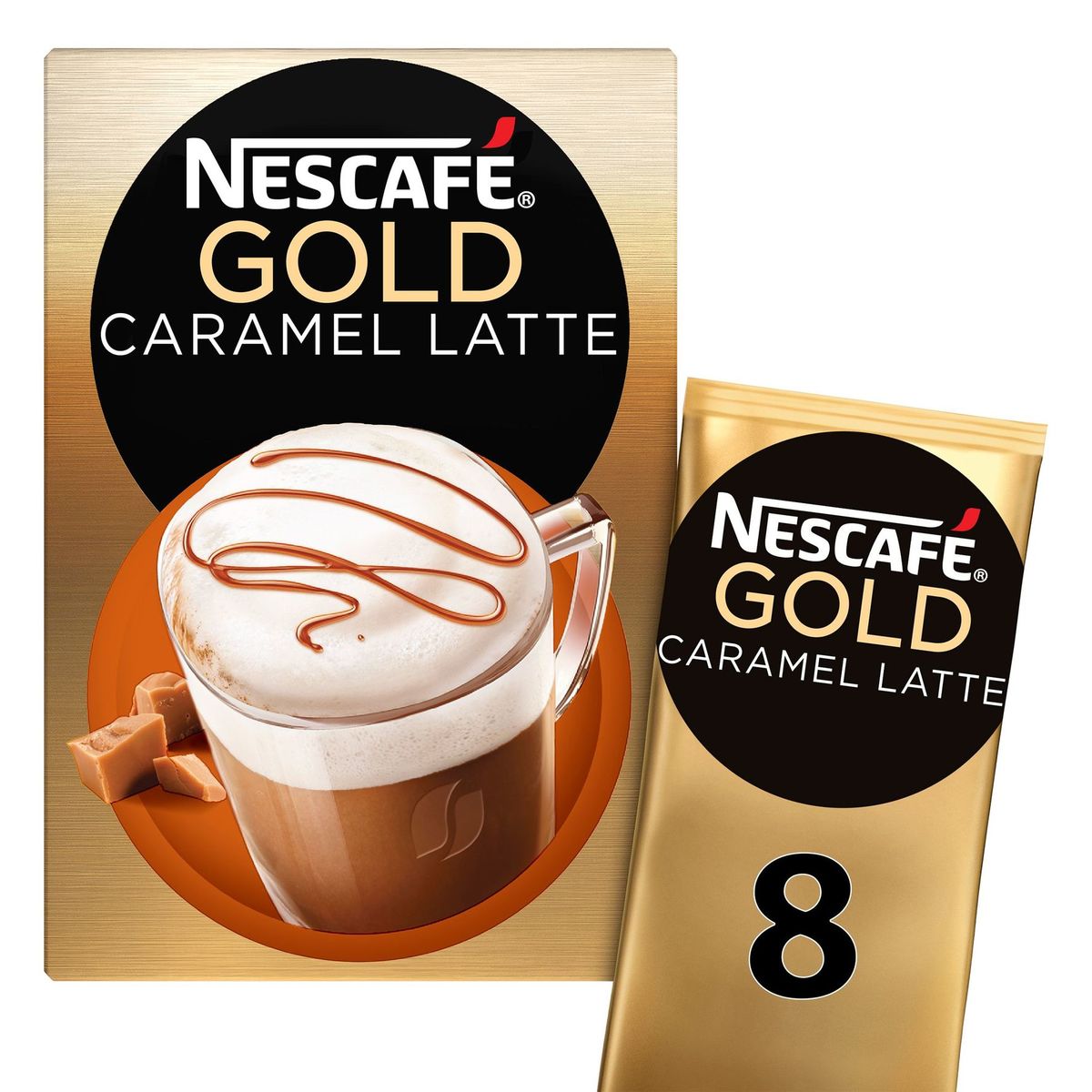 NESCAFÉ Koffie CARAMEL LATTE Zakjes 136 g