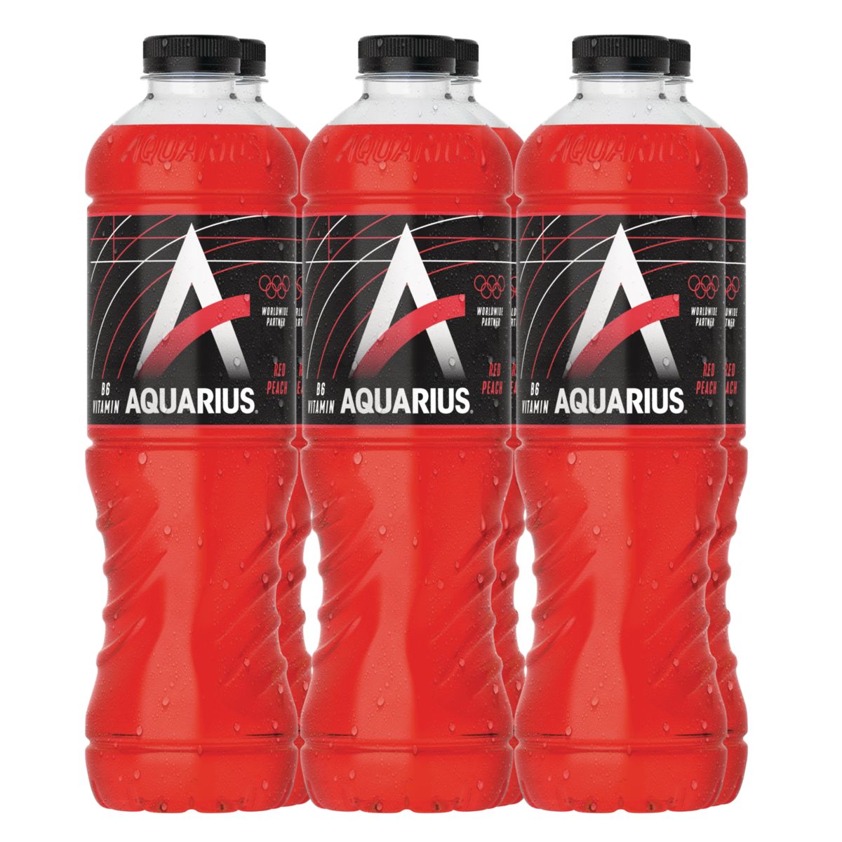 Aquarius Red Peach Economy Pack 6 x 1.5 L