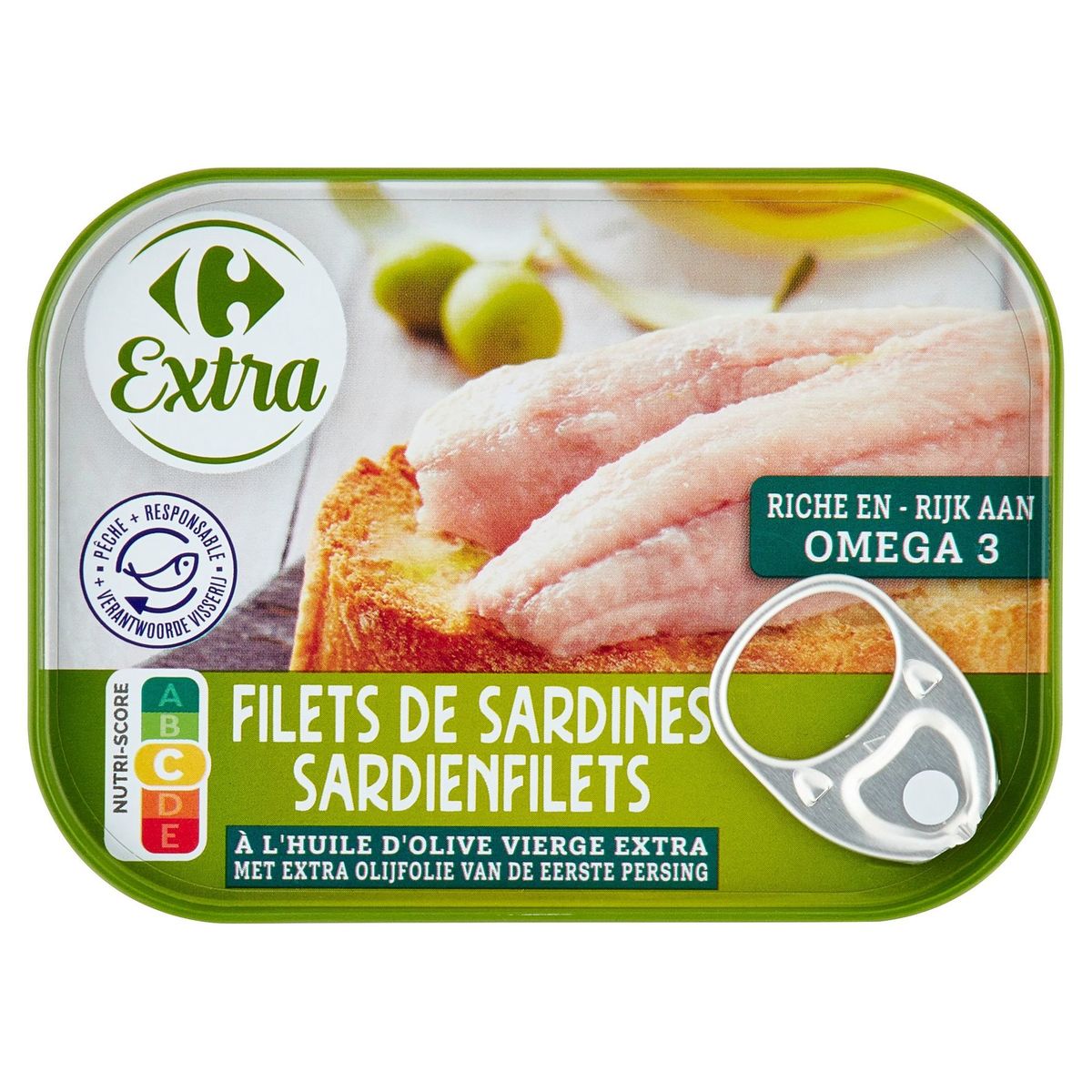 Carrefour Extra Sardienfilets met Olijfolie 100 g