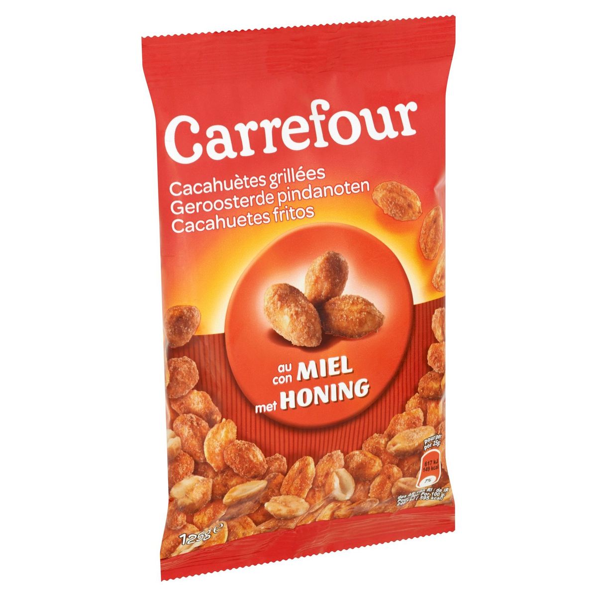 Carrefour Geroosterde Pindanoten met Honing 125 g
