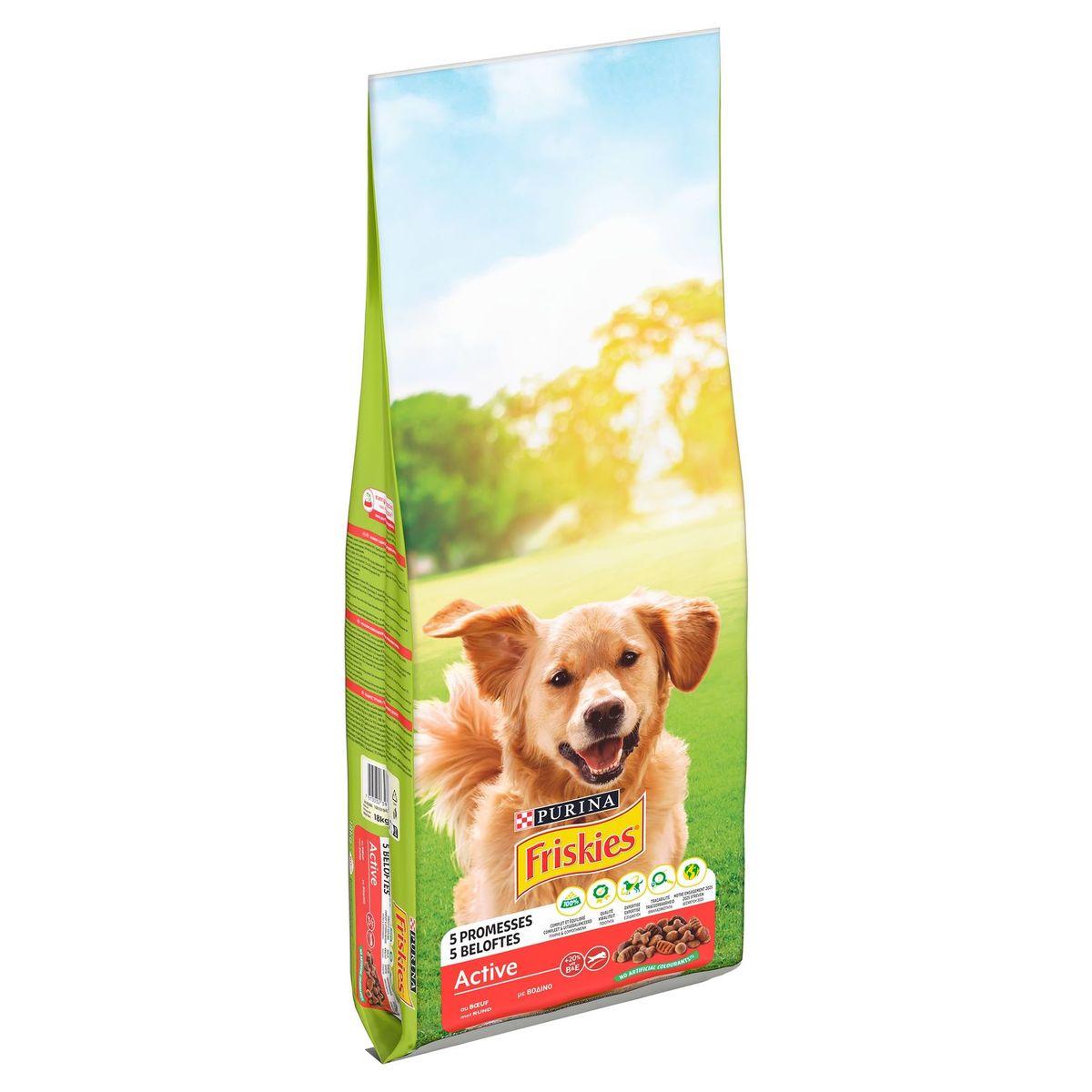 Friskies 5 Beloftes Active met Rund 18 kg