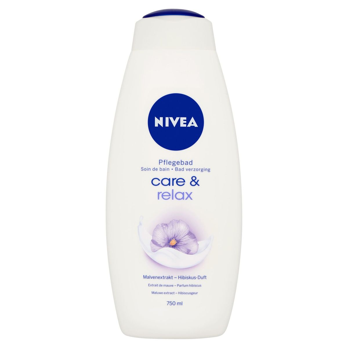 Nivea Soin Bain Care & Relax Extrait de Mauve - Parfum Hibiscus 750 ml