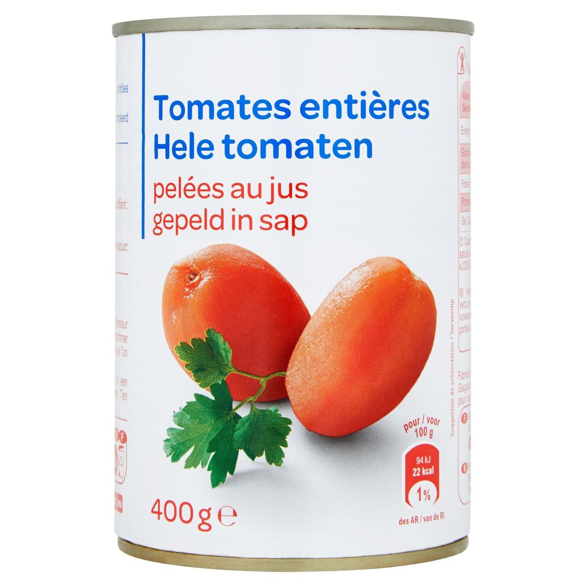 Hele Tomaten Gepeld in Sap 400 g