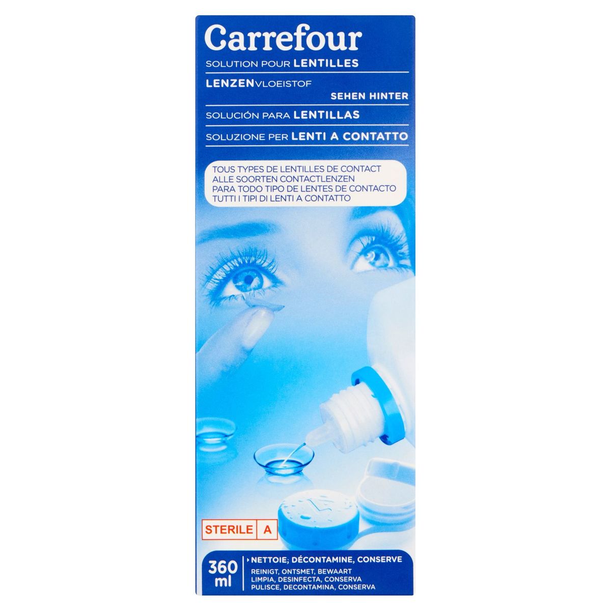 Carrefour Solution pour Lentilles 360 ml