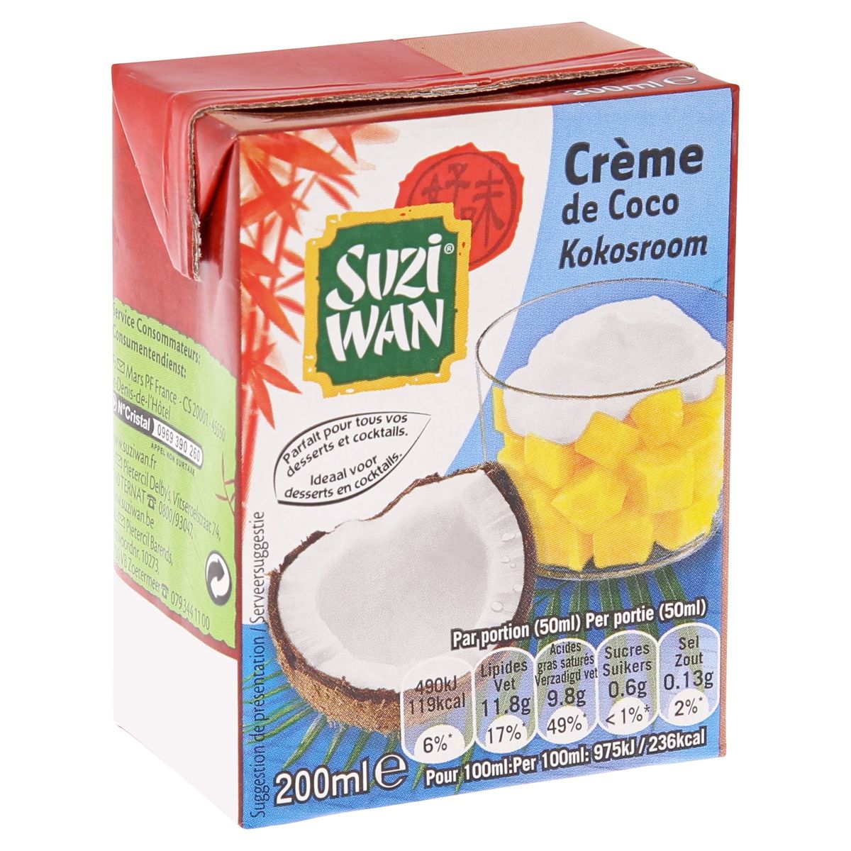 Suzi Wan Crème de coco 200ml