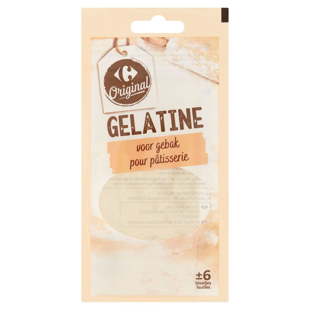 Carrefour Original Gelatine pour Pâtisserie 12 g