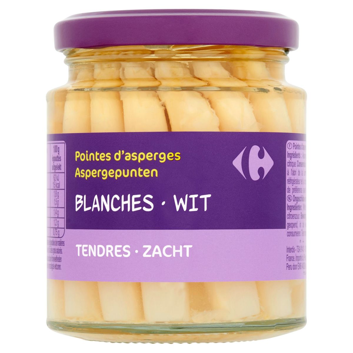 Carrefour Pointes d'Asperges Blanches Tendres 225 g