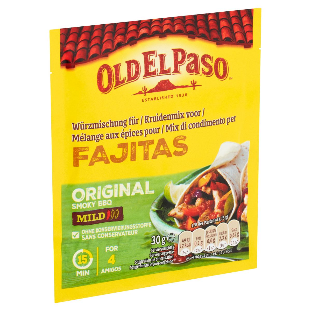 Old El Paso Kruidenmix voor Fajitas Original Smoky BBQ Mild 30 g