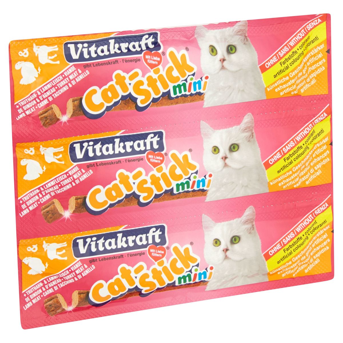 Vitakraft Cat-Stick mini viande de dindon & d'agneau 3 x 18 g