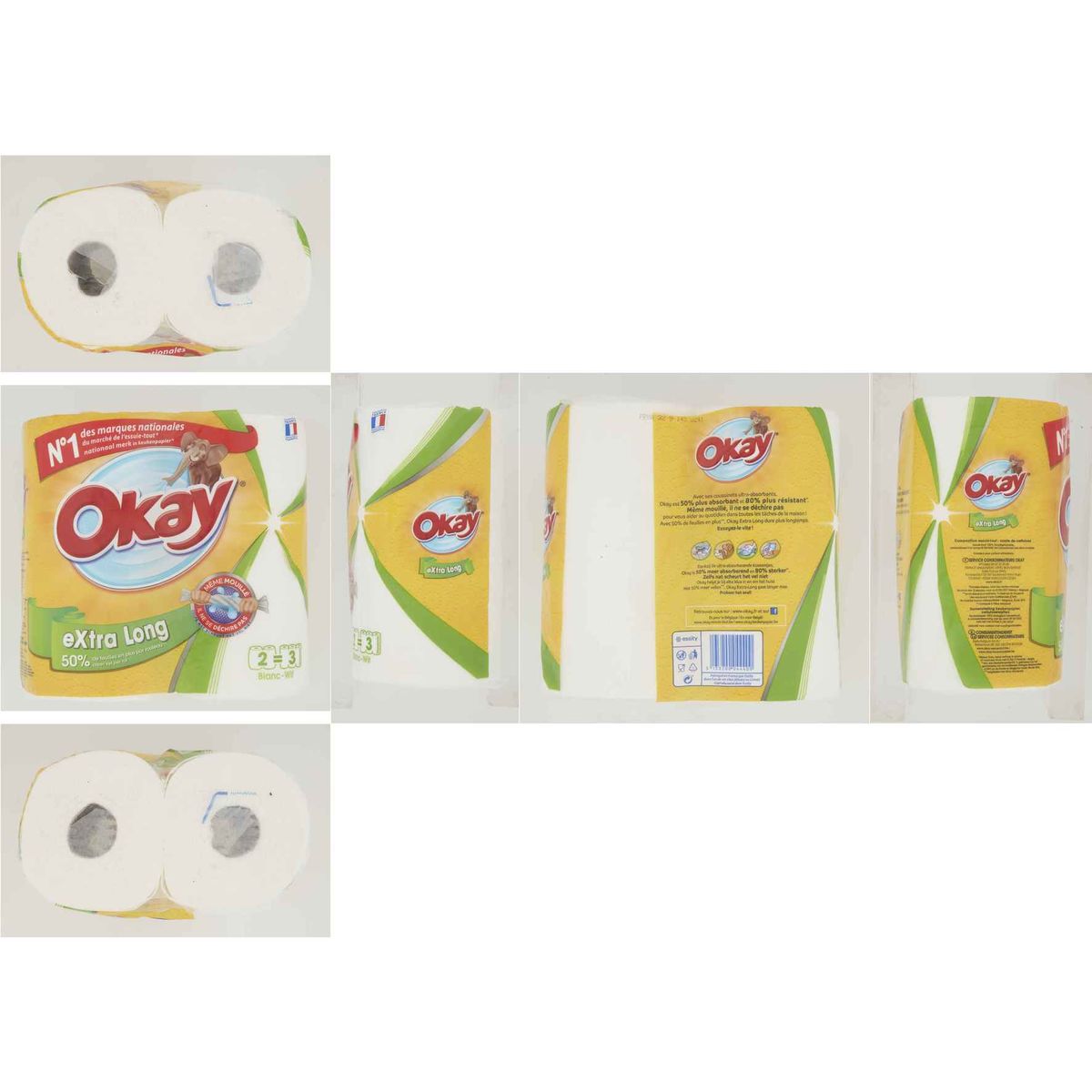 Okay Original Extra Long Keukenpapier Wit 2 Rollen