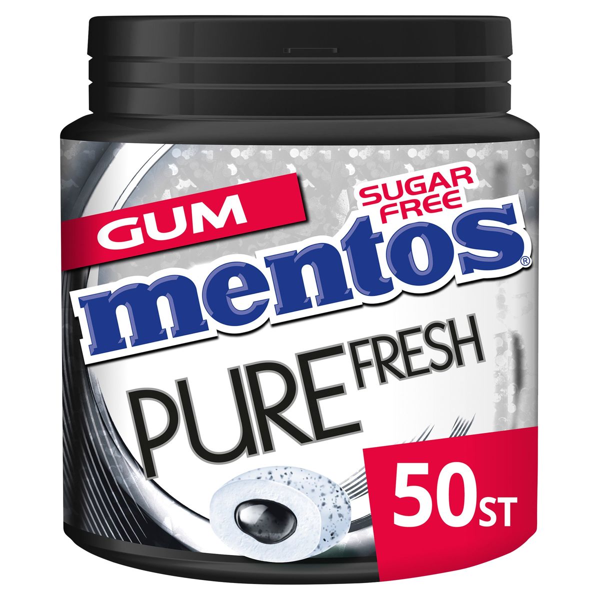 Mentos Gum Pure Fresh Black Mint 50 Pièces