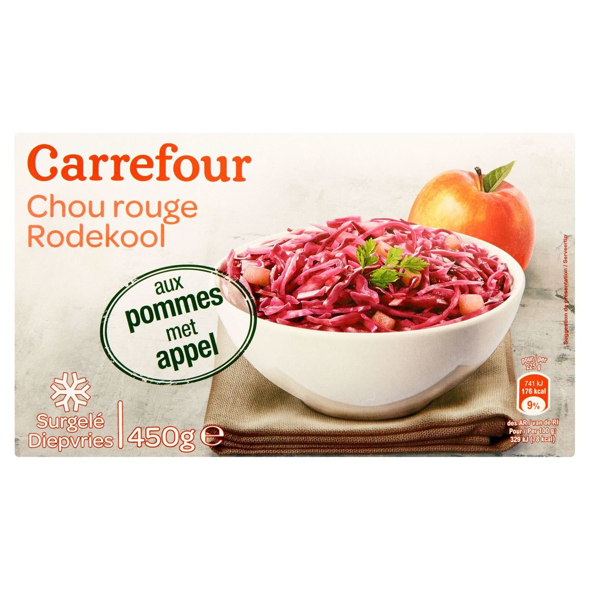 Carrefour Chou Rouge aux Pommes 450 g
