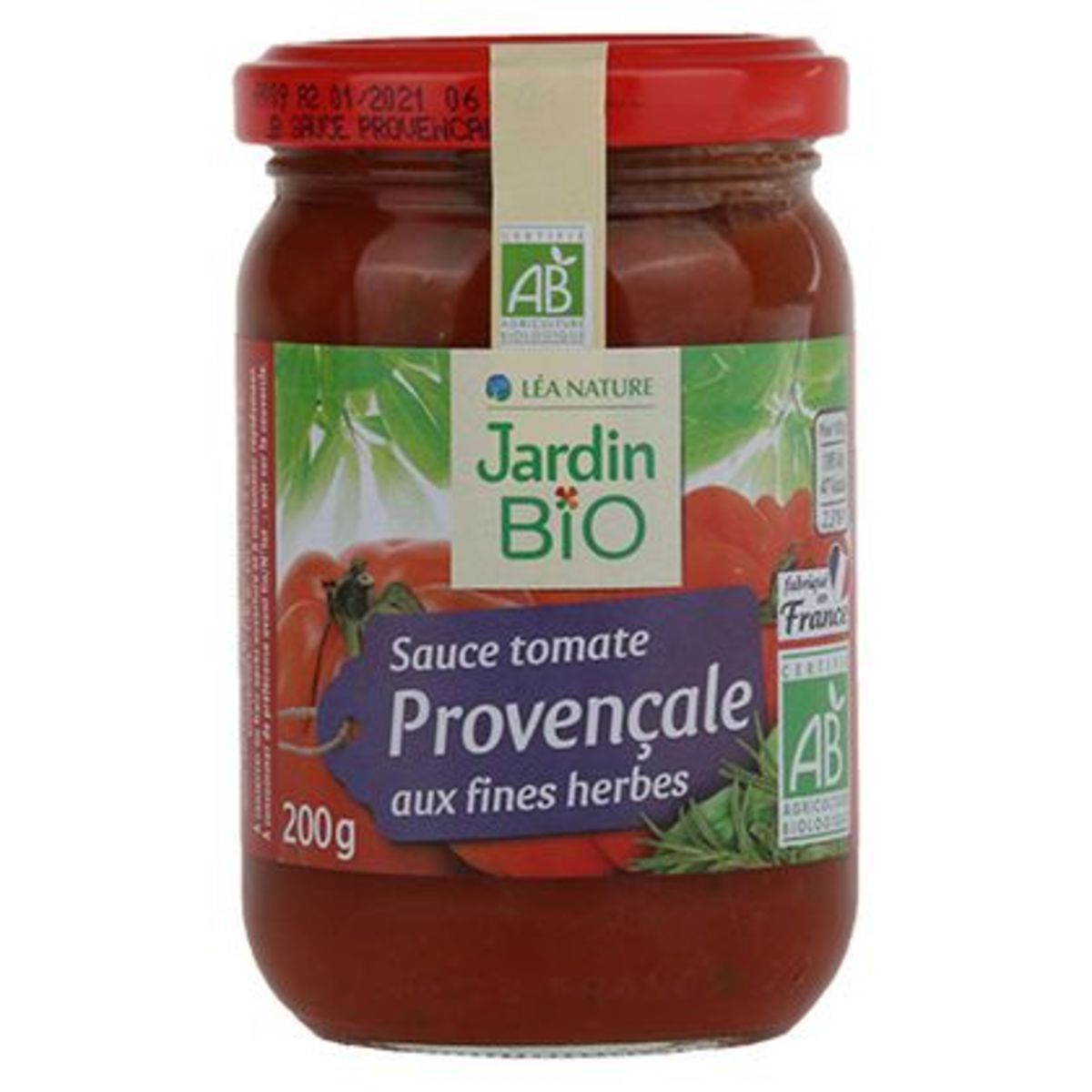 Jardin Bio' Sauce Tomate Provençale 200 g