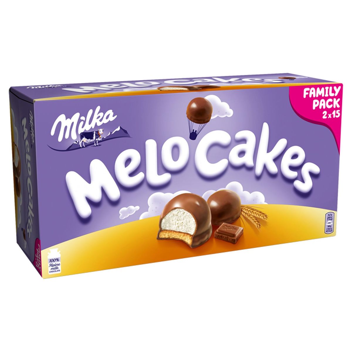 Milka Melo-Cakes Chocolade Koeken Pralines Familie Pack 30 Stuks 500 g