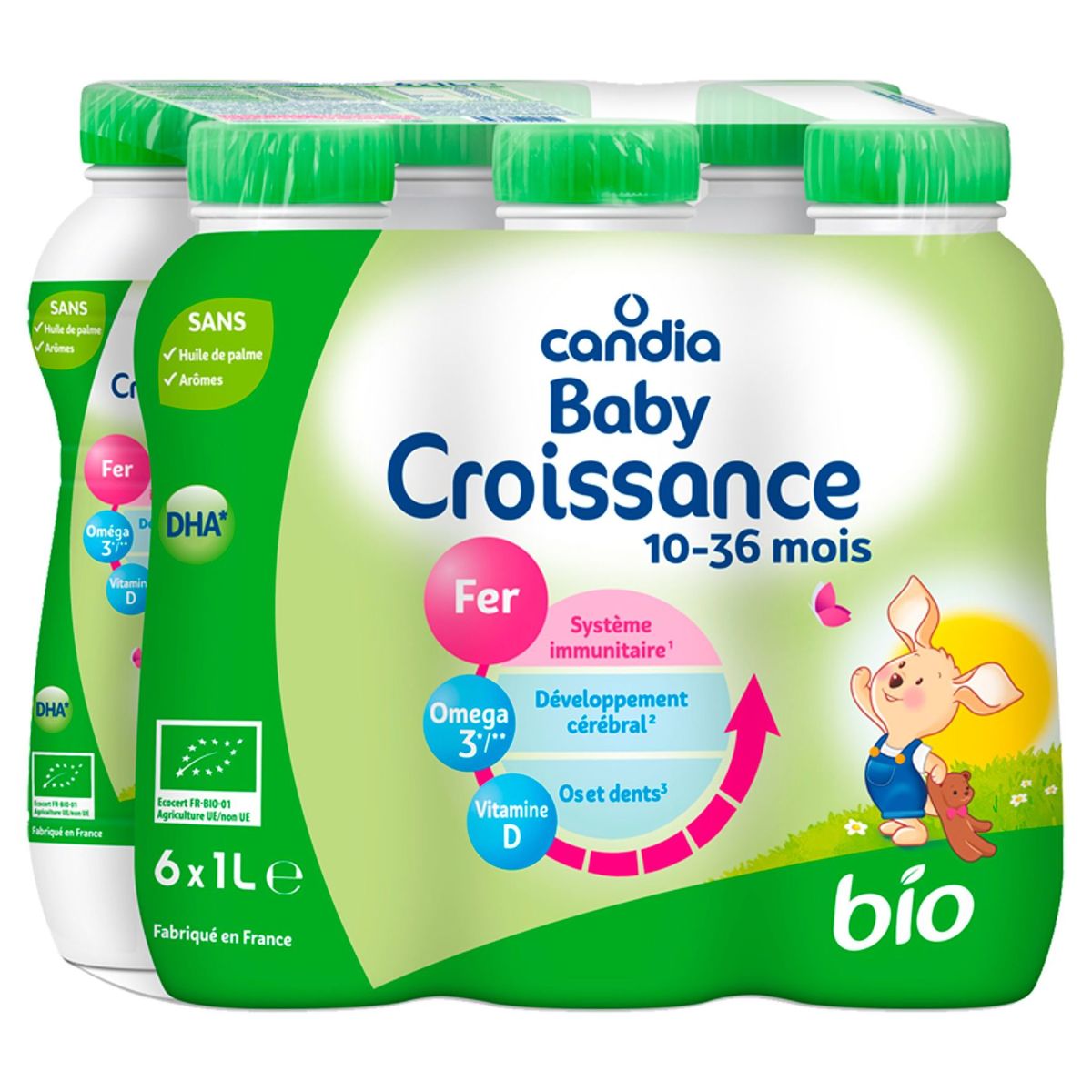 Candia Baby croissance Bio Pack 6 x 1 L