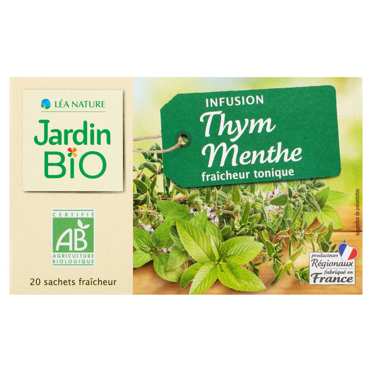 Jardin BiO ētic Infusion Thym Menthe Fraîcheur Tonique 30 g