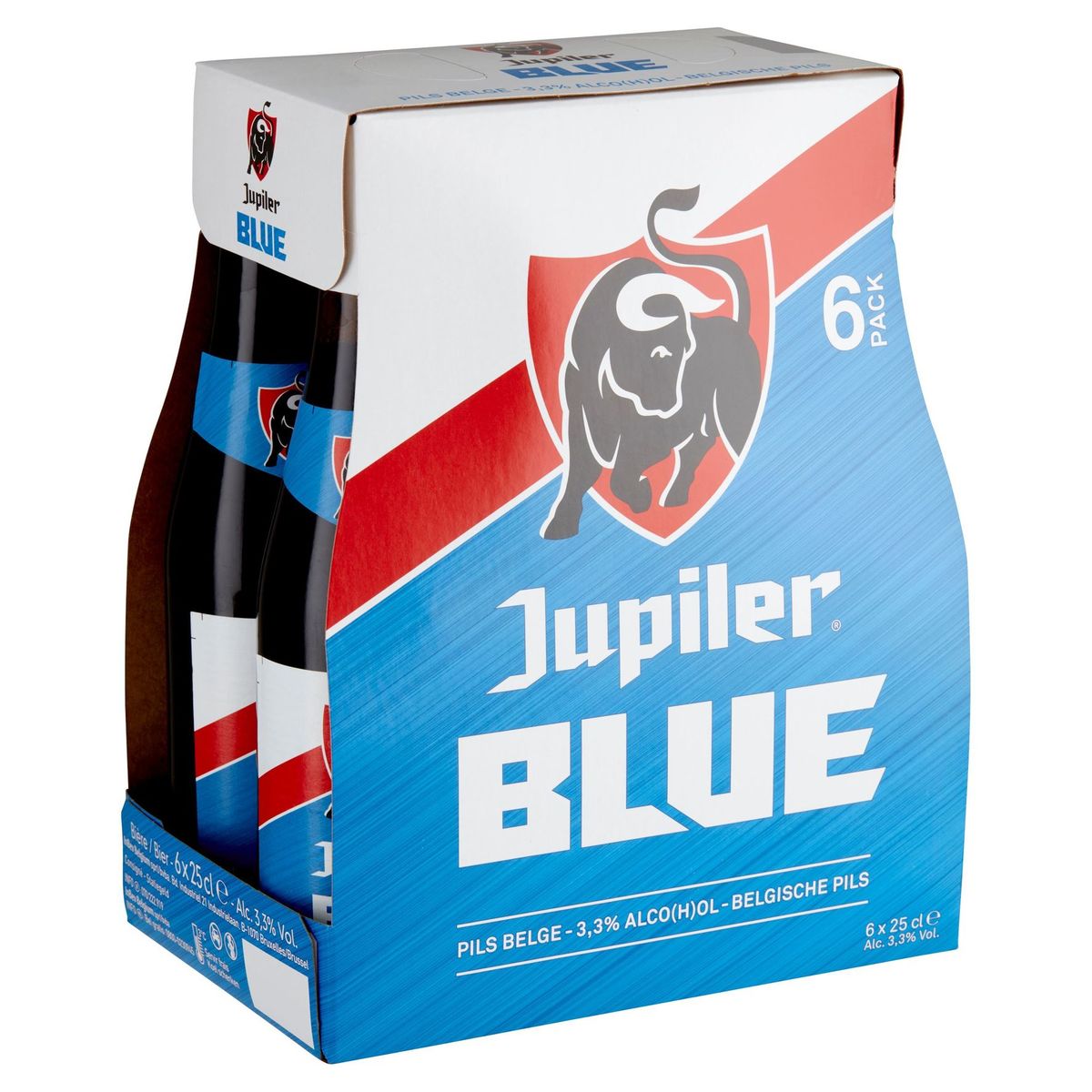 Jupiler Blue Belgische Pils Flessen 6 x 25 cl