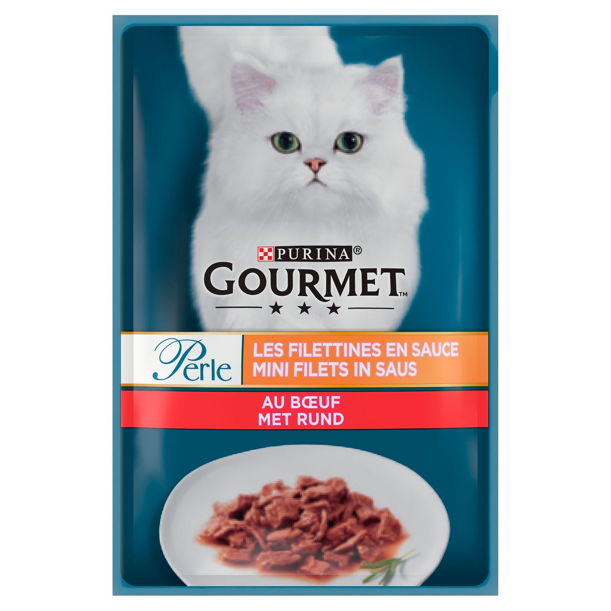 Gourmet Perle Kattenvoeding Mini Filets in Saus Rund 85g