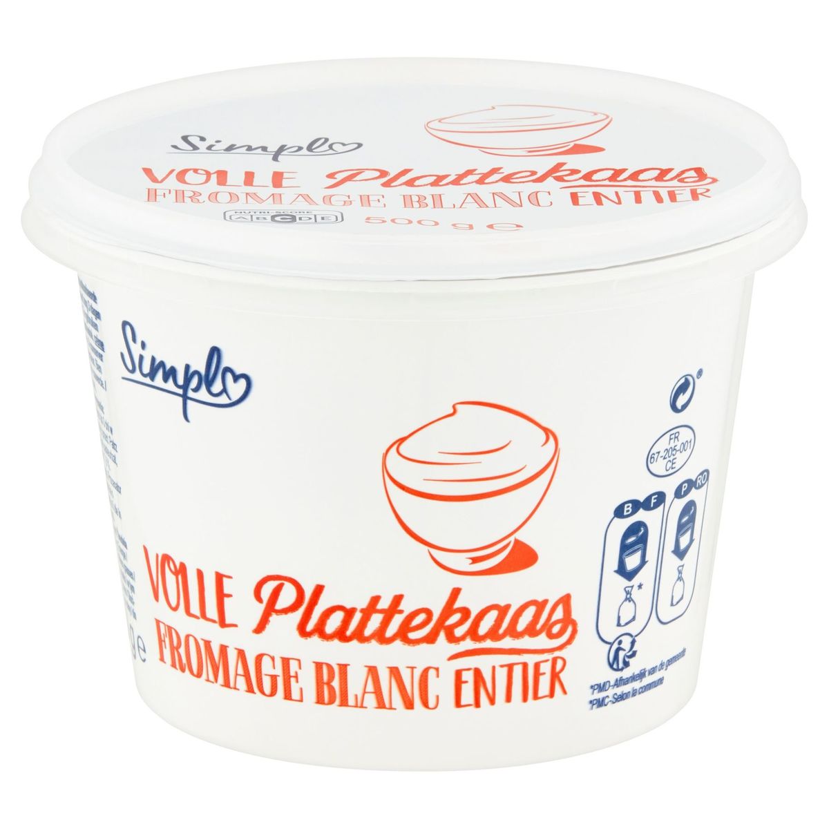 Simpl Volle Plattekaas 500 g