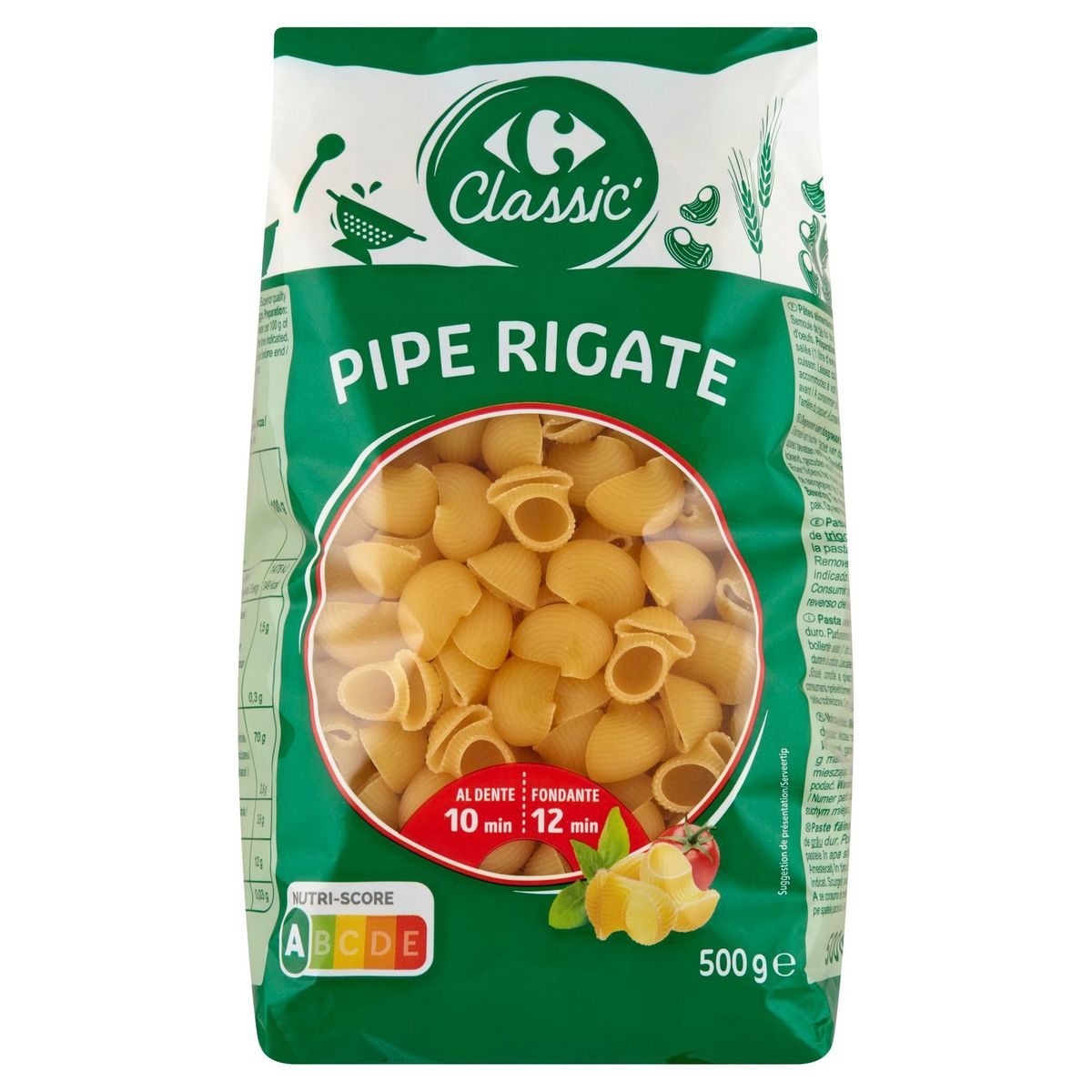 Carrefour Pâtes Pipe Rigate 500 g