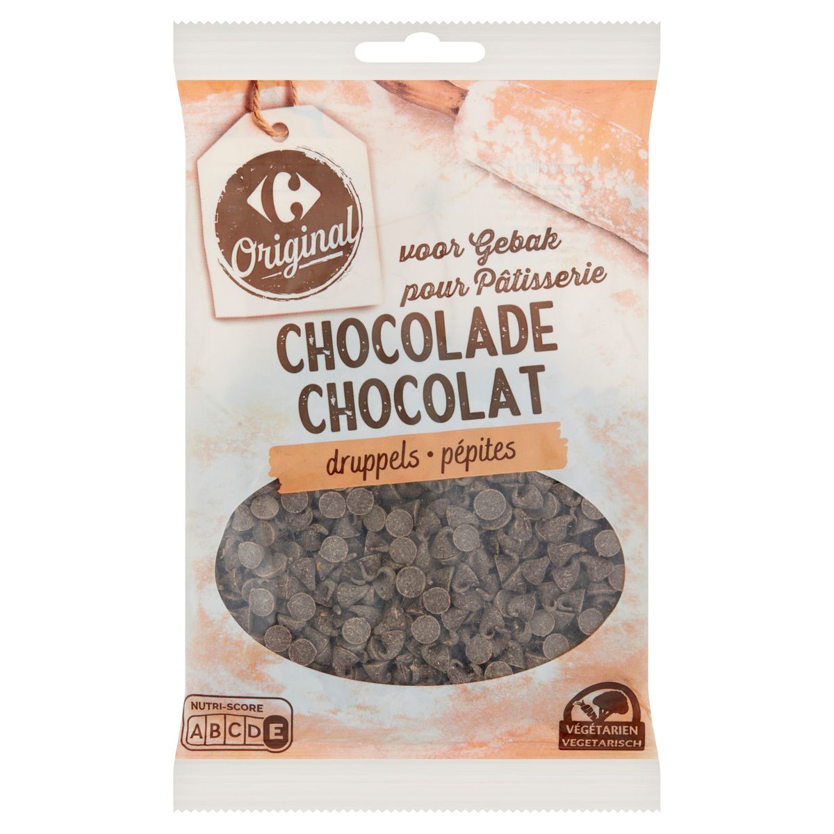 Carrefour Original Chocolade Druppels voor Gebak 100 g