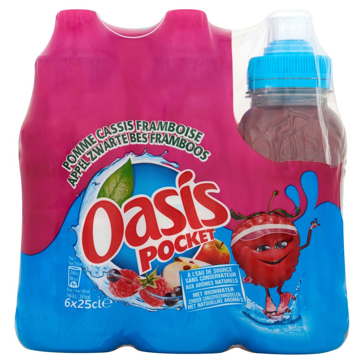 Oasis Pocket Appel Cassis Framboos 6x25cl
