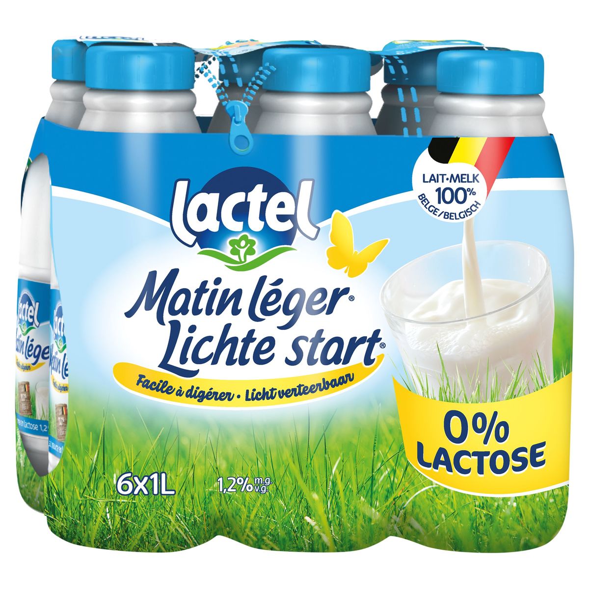 Lactel Lichte Start Melk met 1.2% V.G. 6 x 1 L