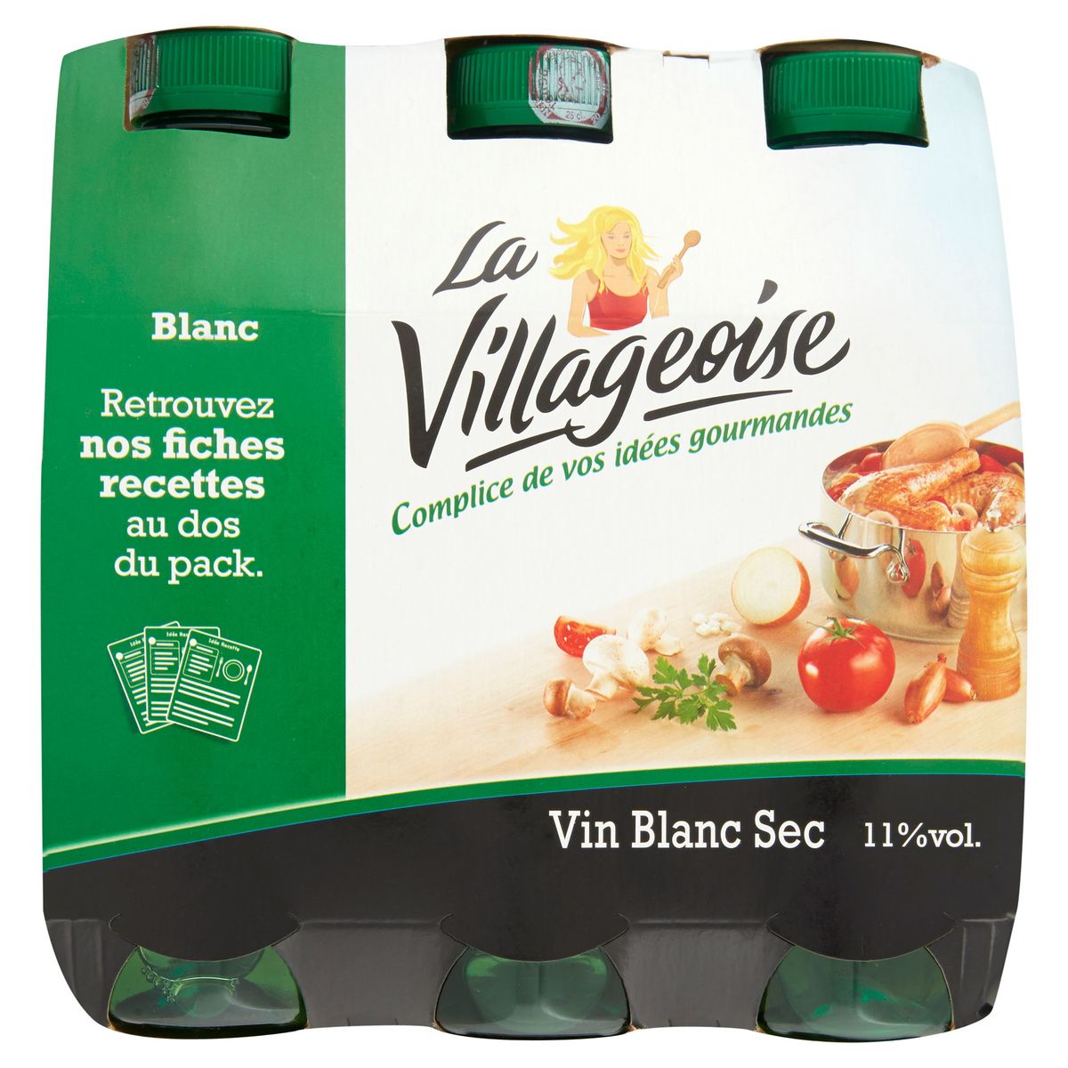 Frankrijk La Villageoise Vin Blanc Sec 6 x 25 cl