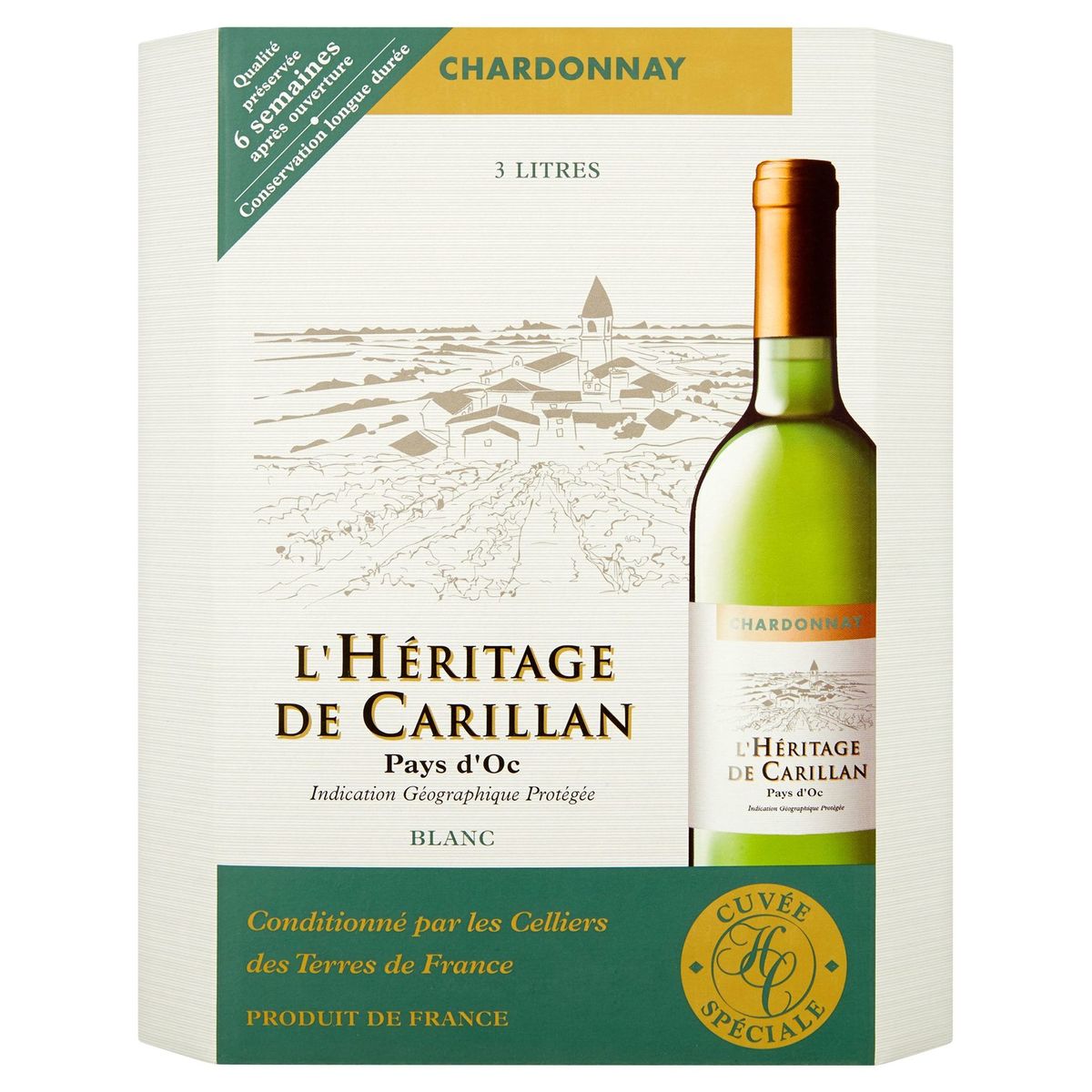 L'Héritage de Carillan Chardonnay blanc 3 L