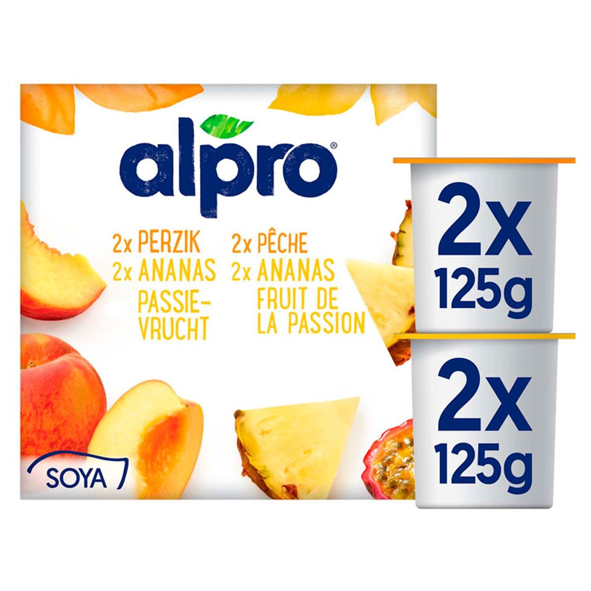 Alpro Plantaardig Alternatief Voor Yoghurt Soja Exotic Fruit 4x125g