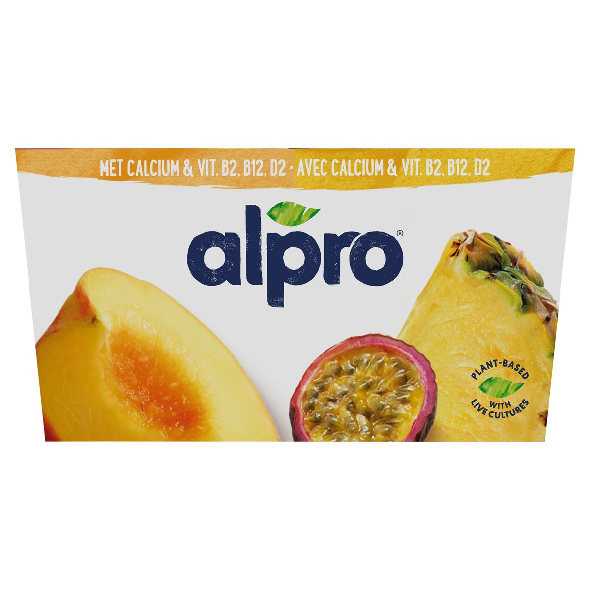 Alpro Sojaproduct Perzik/Ananas-Passievrucht 4 x 125 g