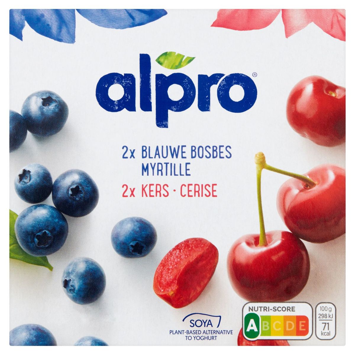 Alpro Plantaardig Alternatief Voor Yoghurt Soja Bosbes Kers 4x125g